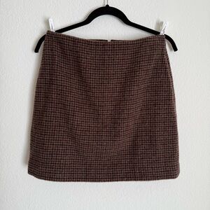 UNIQLO Brown Mini Wool Skirt